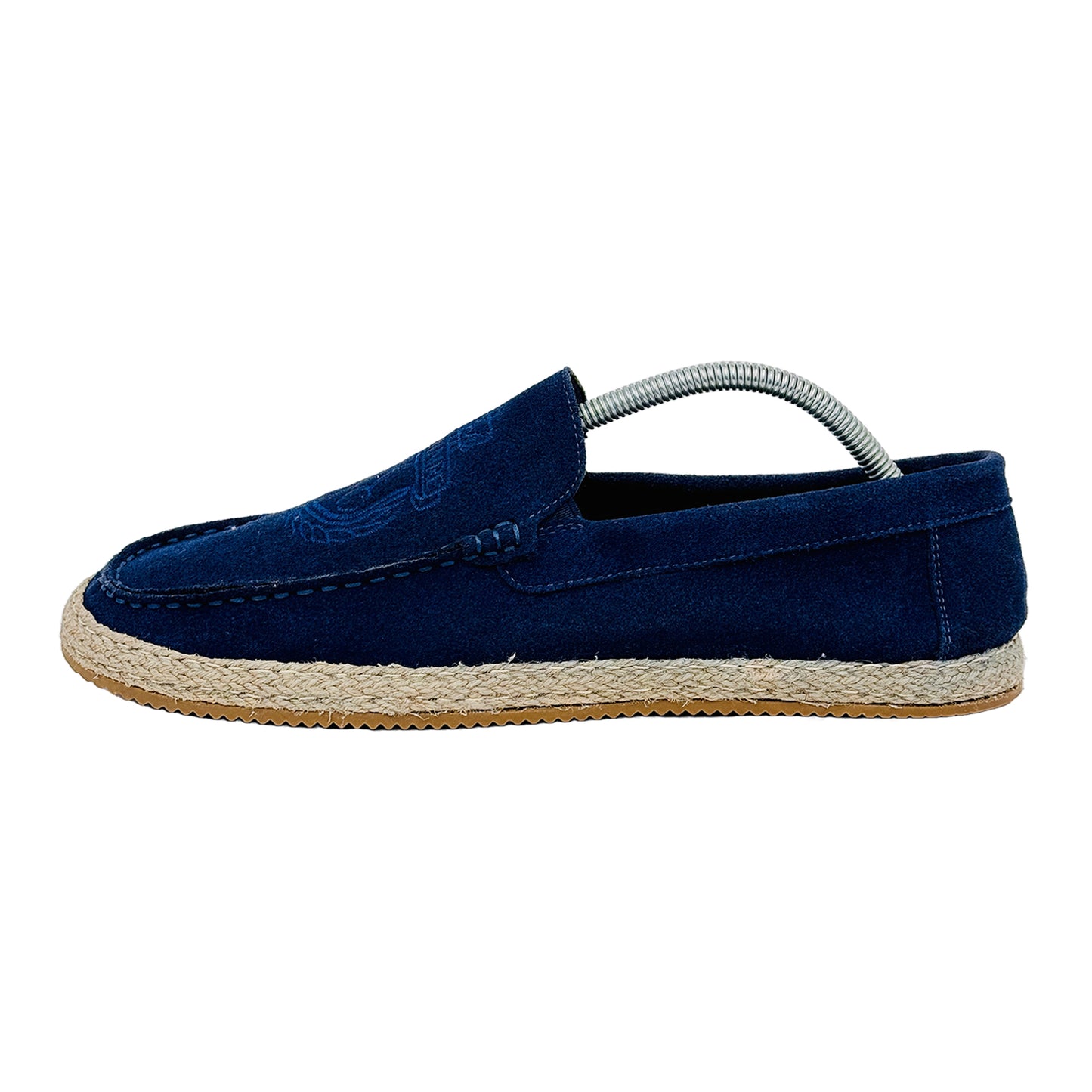 Billionaire Crest Navy Blue Moccasin Shoes (Size 42/42.5)