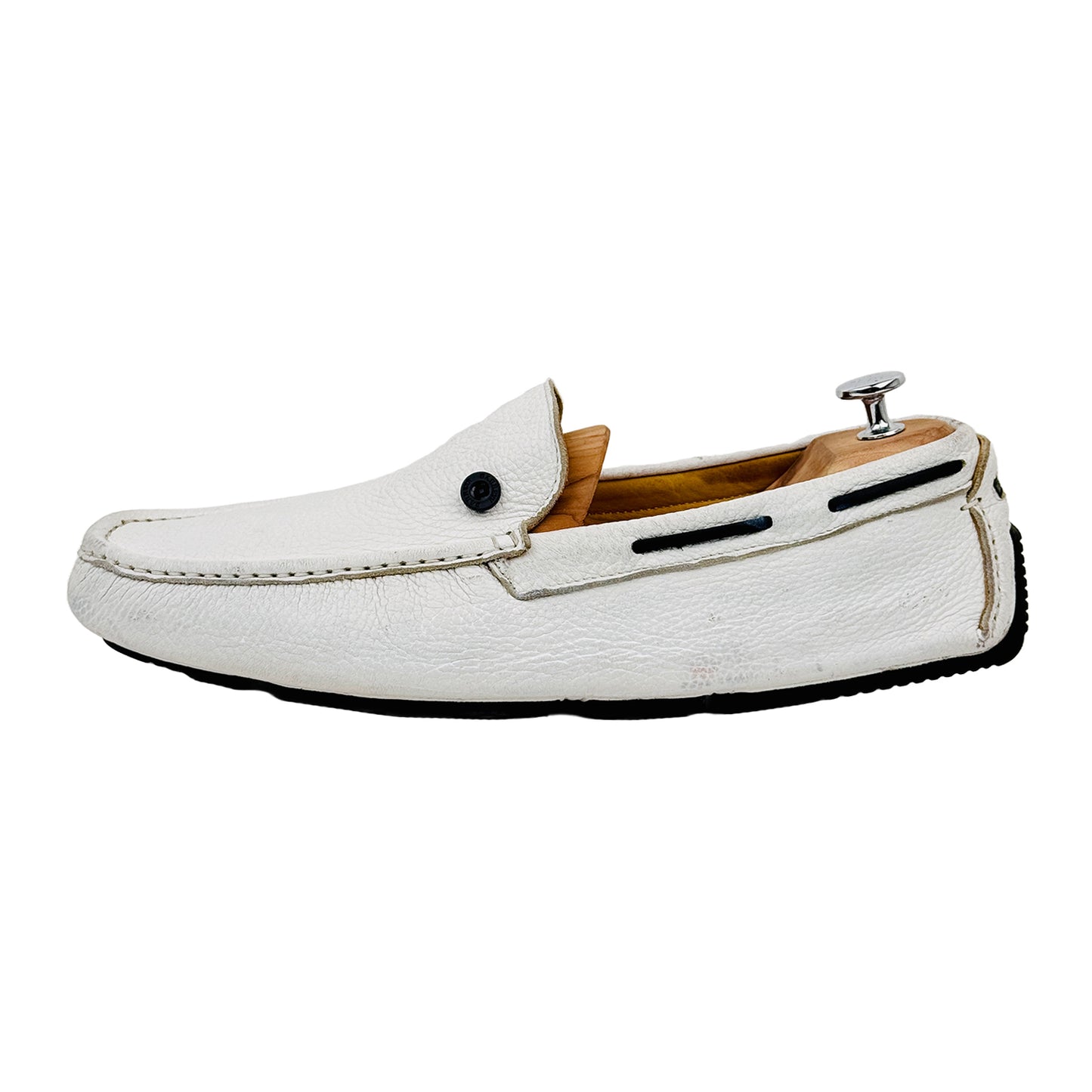 Blu Barrett Men's White Loafer Shoes (Size 44/44.5)