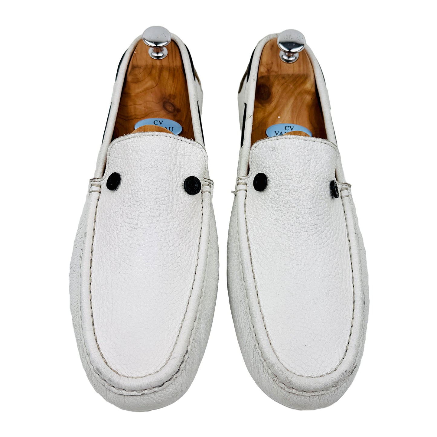 Blu Barrett Men's White Loafer Shoes (Size 44/44.5)