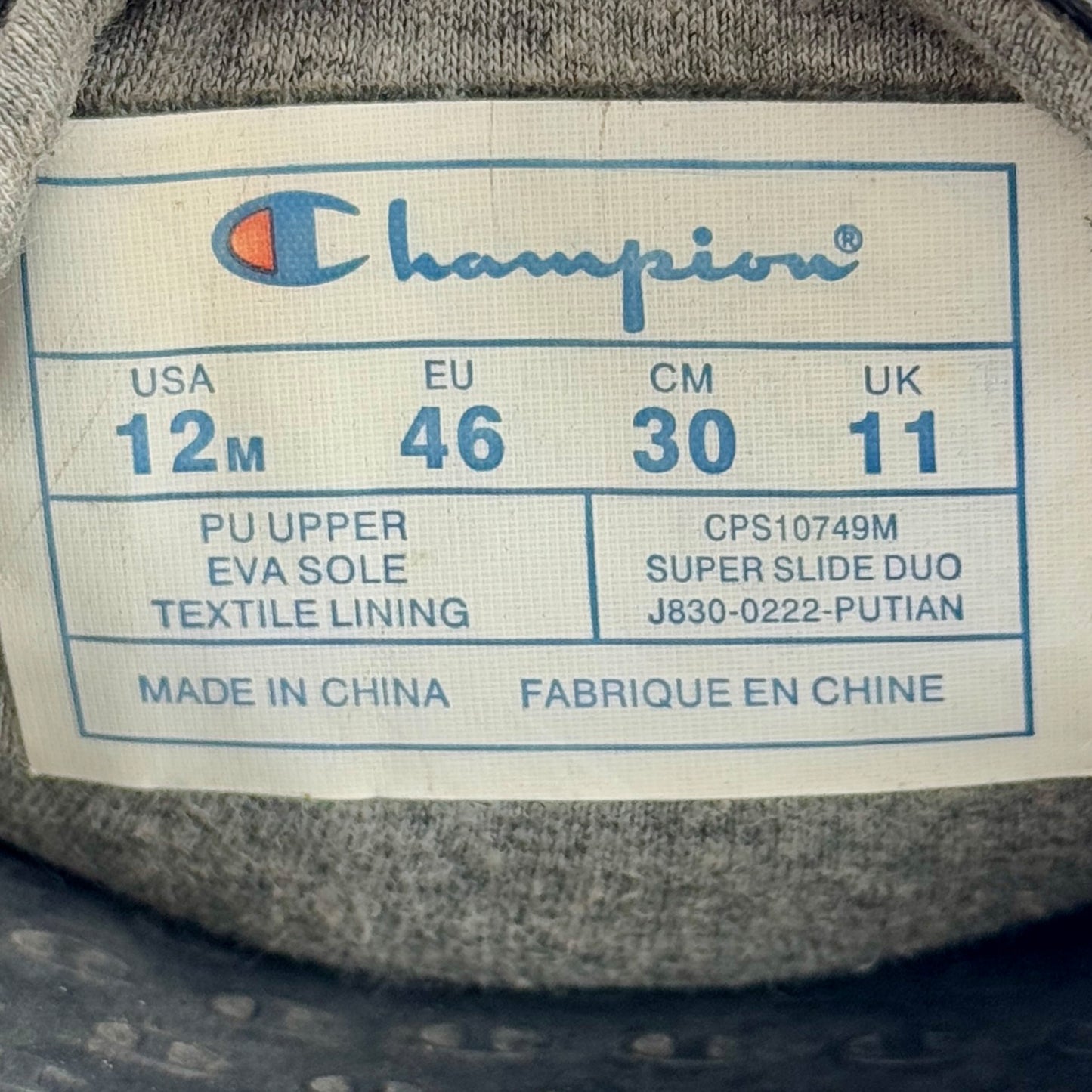 Champion Men's Logo Slides (Size 46) - CPS10749M