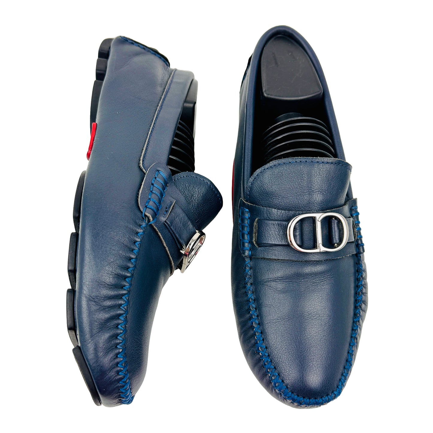 Christian Dior Men's Blue Driver Loafer Shoes (Size 41)