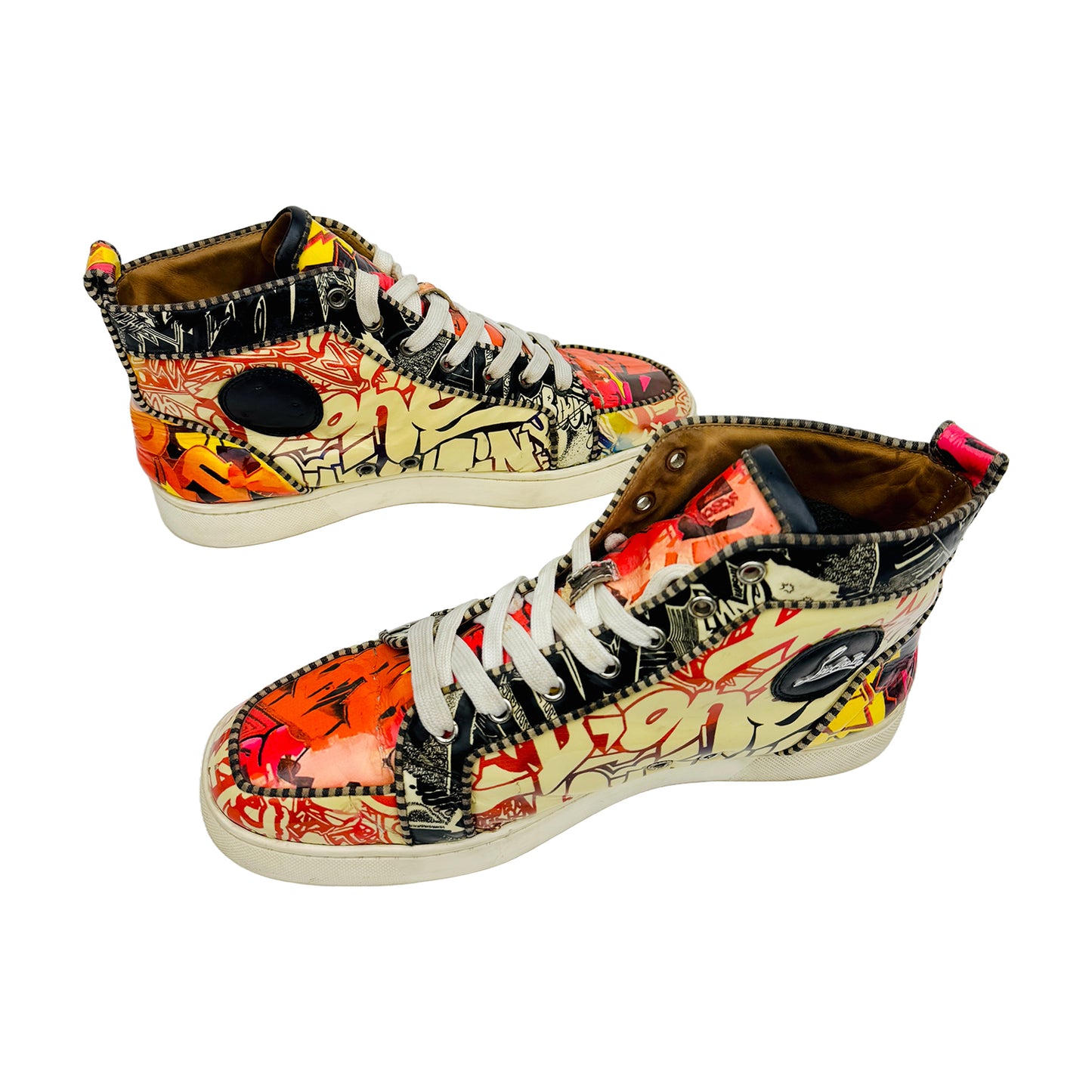 Christian Louboutin Rantus Orlanto Wallgraf Graffti Hi-Top Shoes (Size 42)