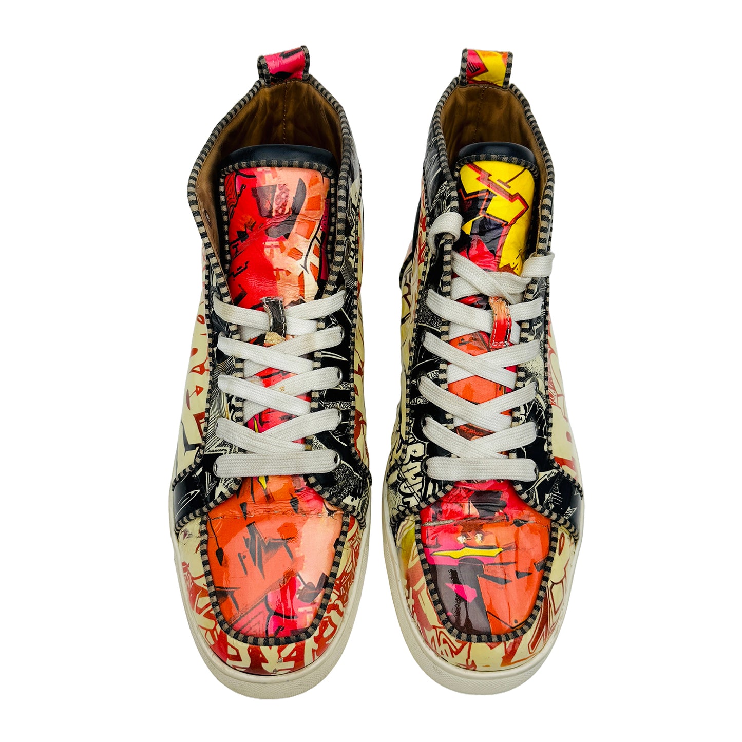 Christian Louboutin Rantus Orlanto Wallgraf Graffti Hi-Top Shoes (Size 42)