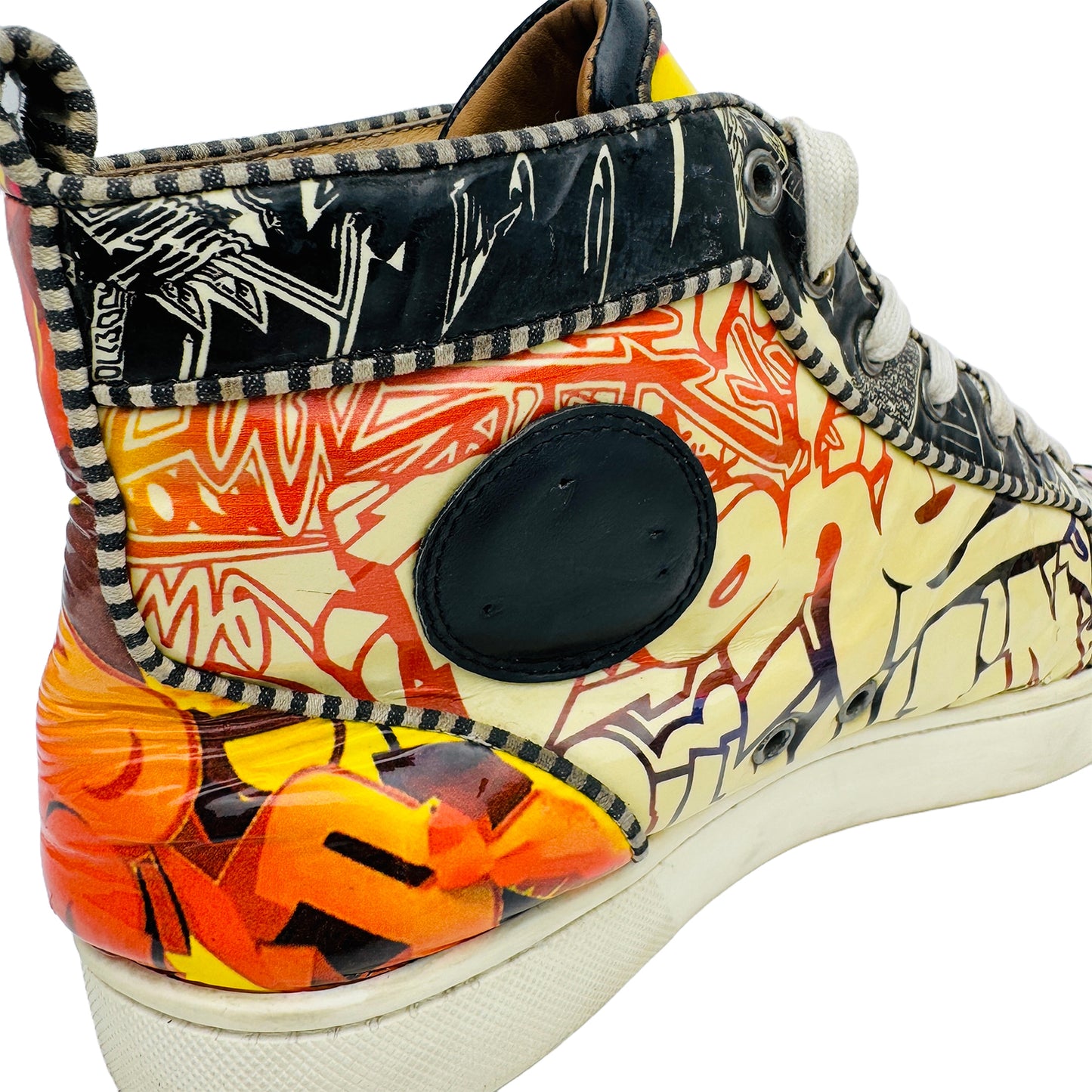 Christian Louboutin Rantus Orlanto Wallgraf Graffti Hi-Top Shoes (Size 42)