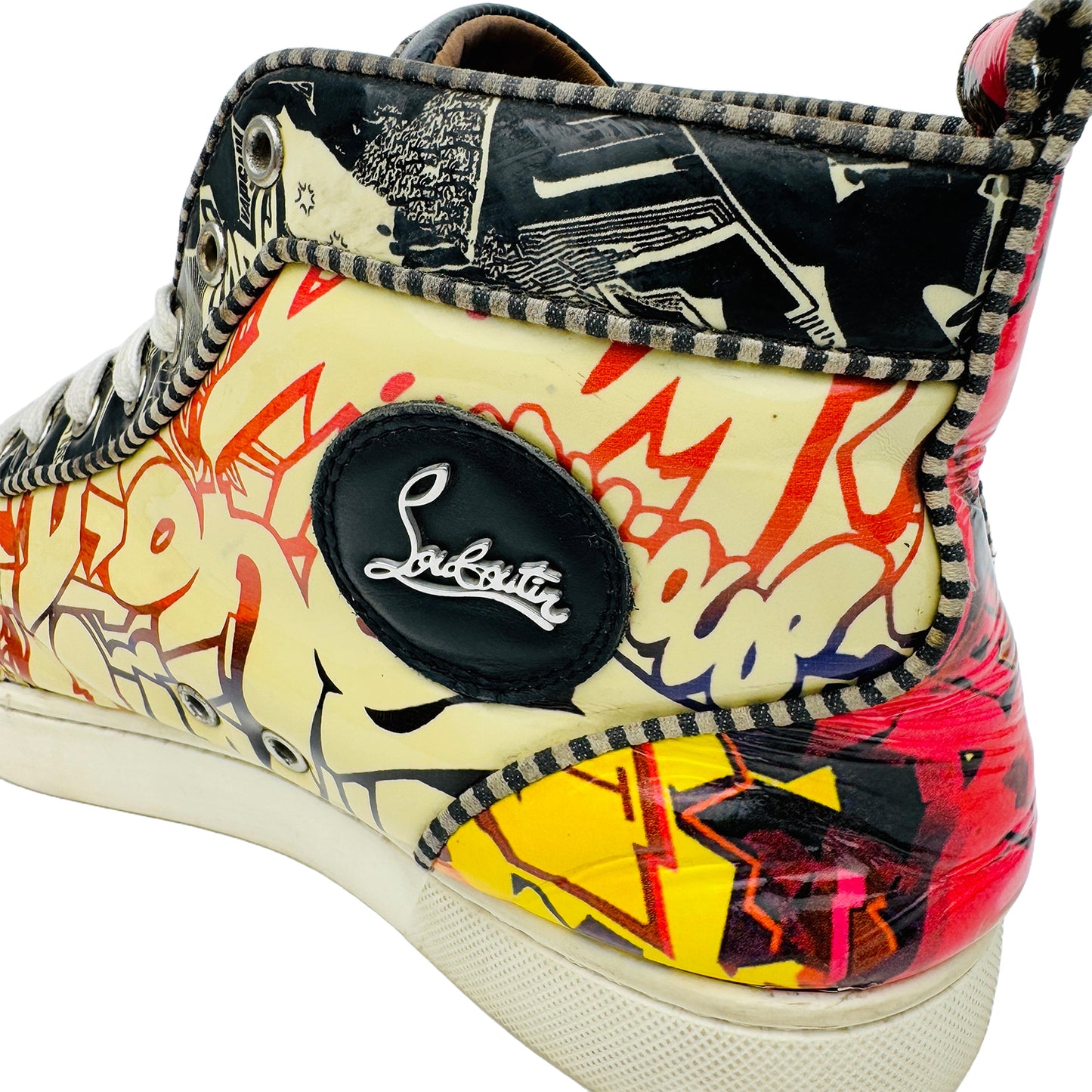 Christian Louboutin Rantus Orlanto Wallgraf Graffti Hi-Top Shoes (Size 42)