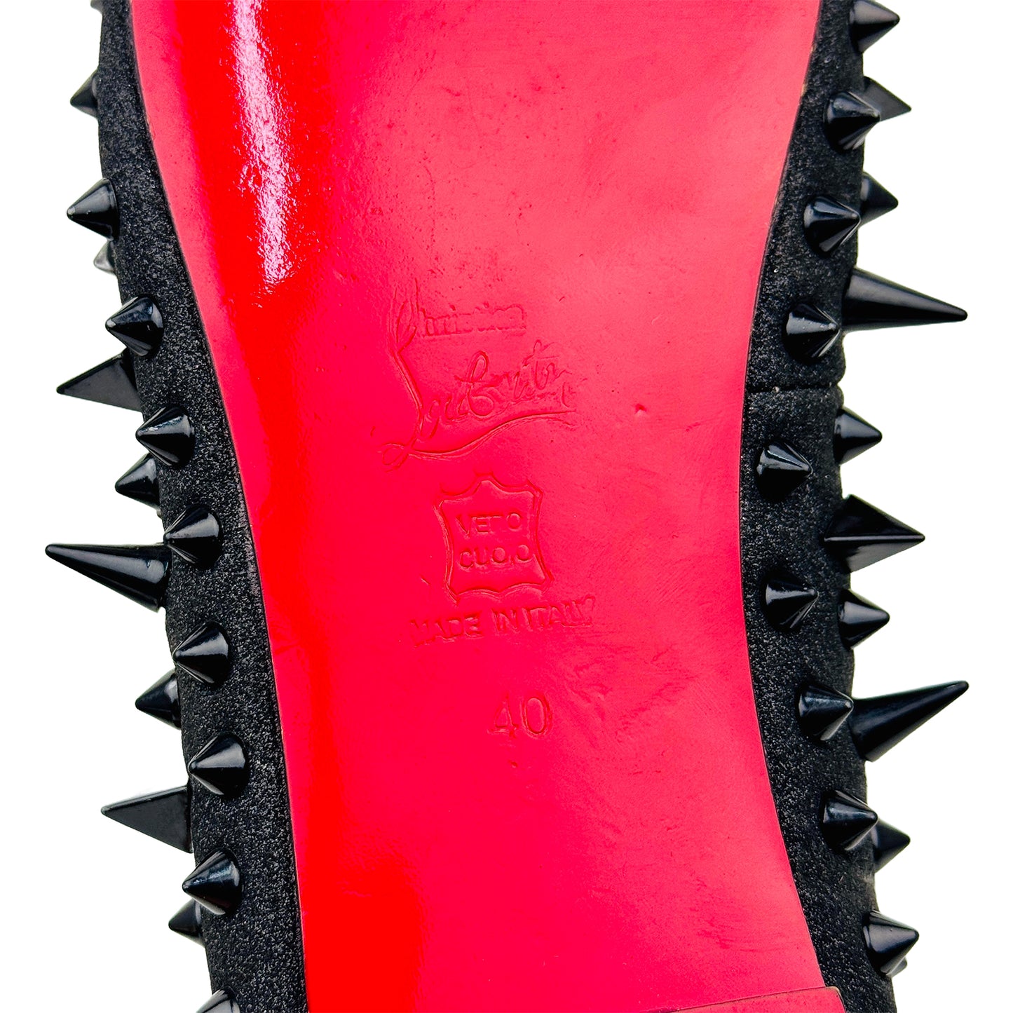 Christian Louboutin Women's Pigalle Spikes Flat Shoes (Size 40)