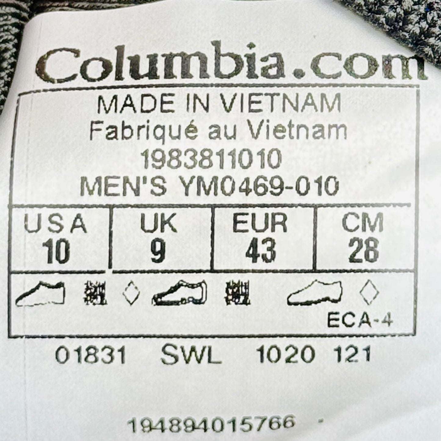 Columbia Trailknit Mid 42 Shoes (Size 43) - YM0469-010