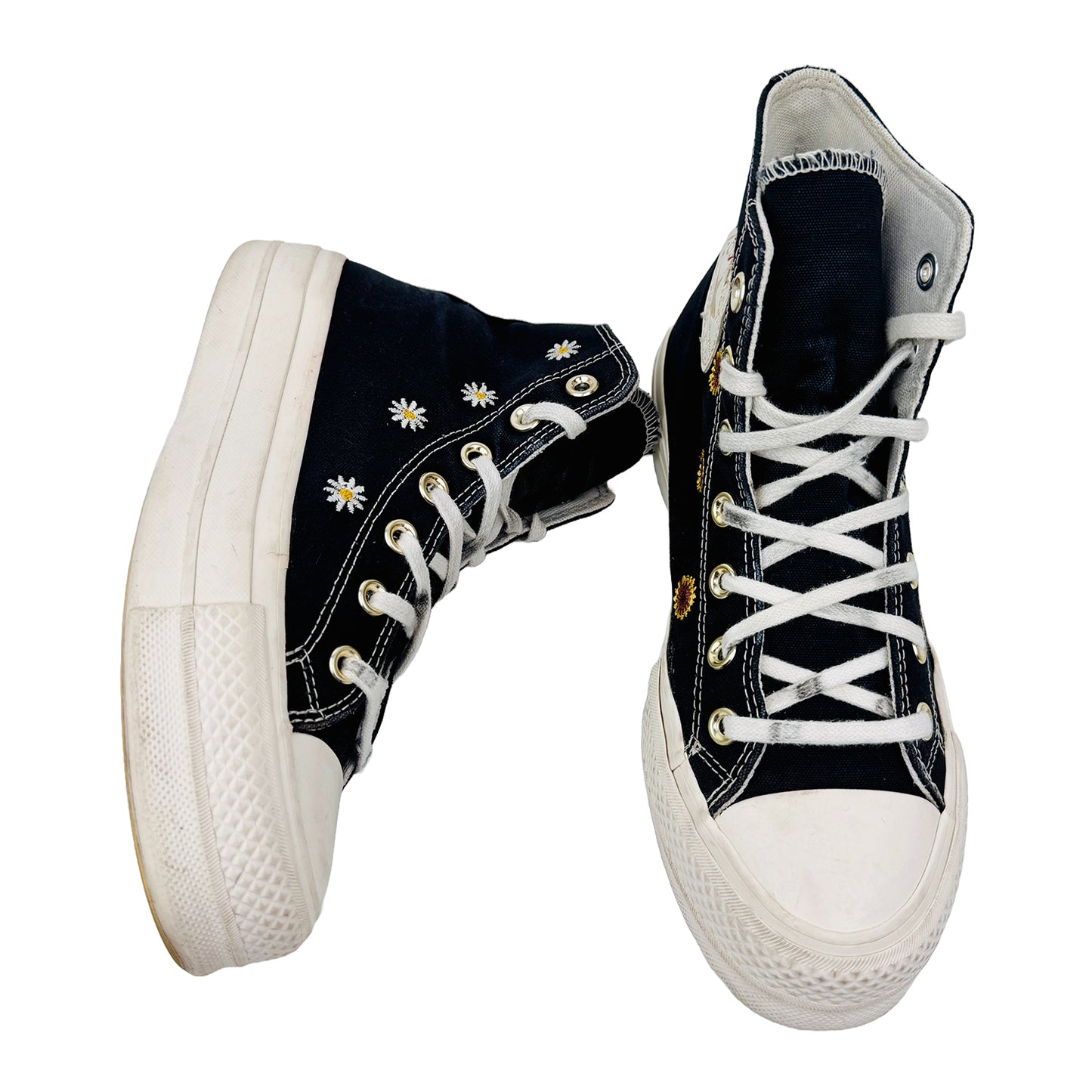 Converse Chuck Taylor All Star Lift Platform Festival Crochet Shoes (Size 37.5) - A06115C