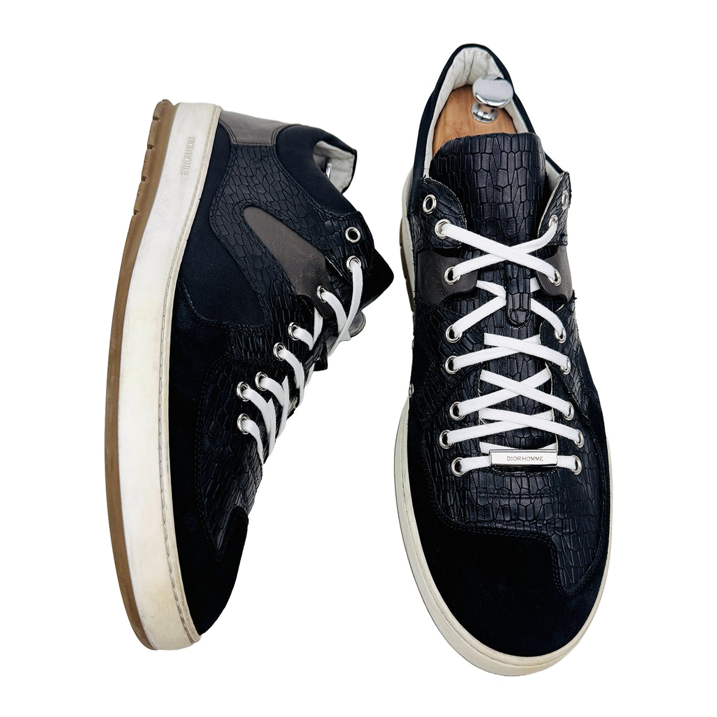Dior Men's Homme Black Leather Sneakers (Size 45)