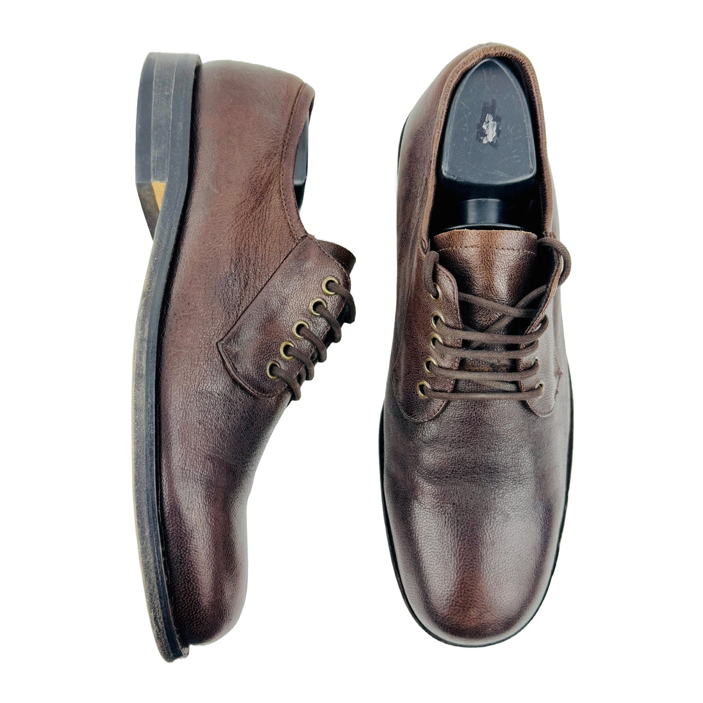 Emporio Armani Pebbled Leather Derby Shoes (Size 42/42.5)