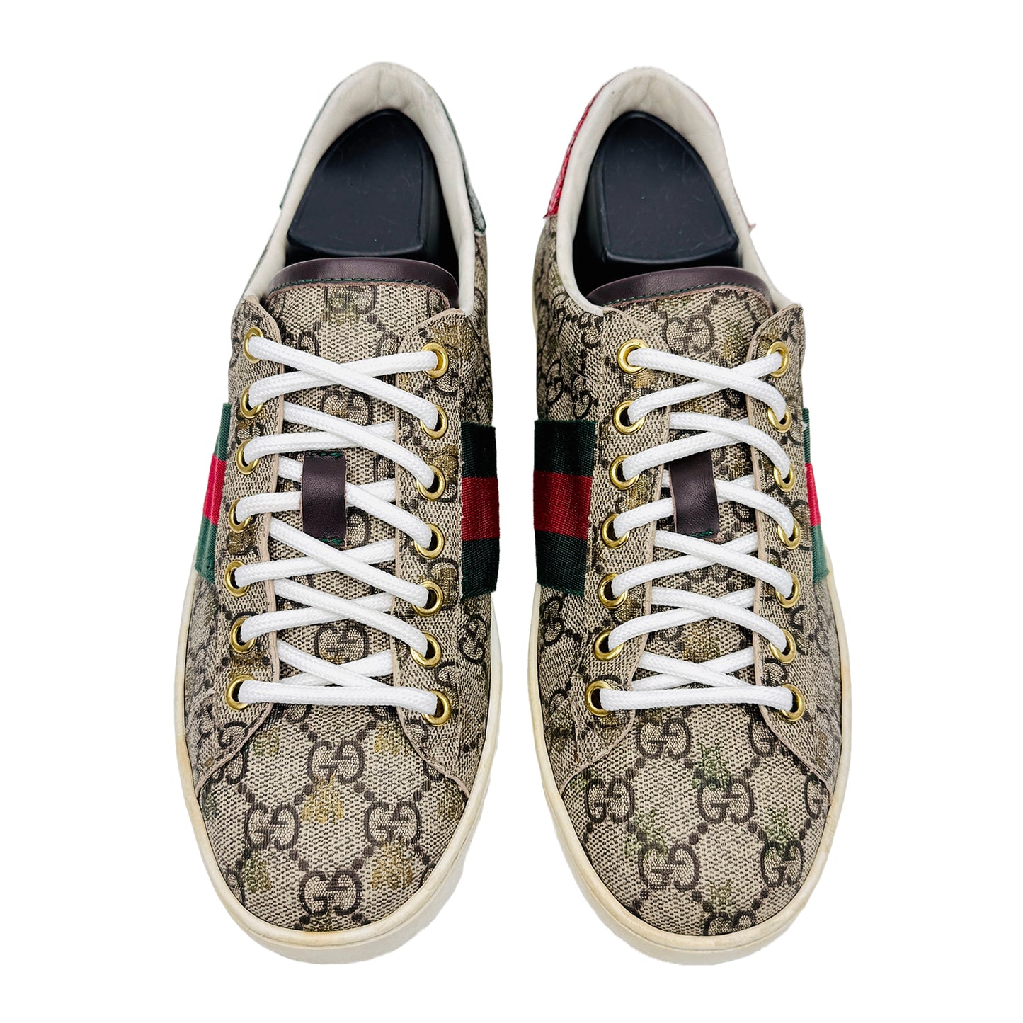 Gucci Ace With Web Sneaker Shoes (Size 38/38.5) - 429446 5 90G
