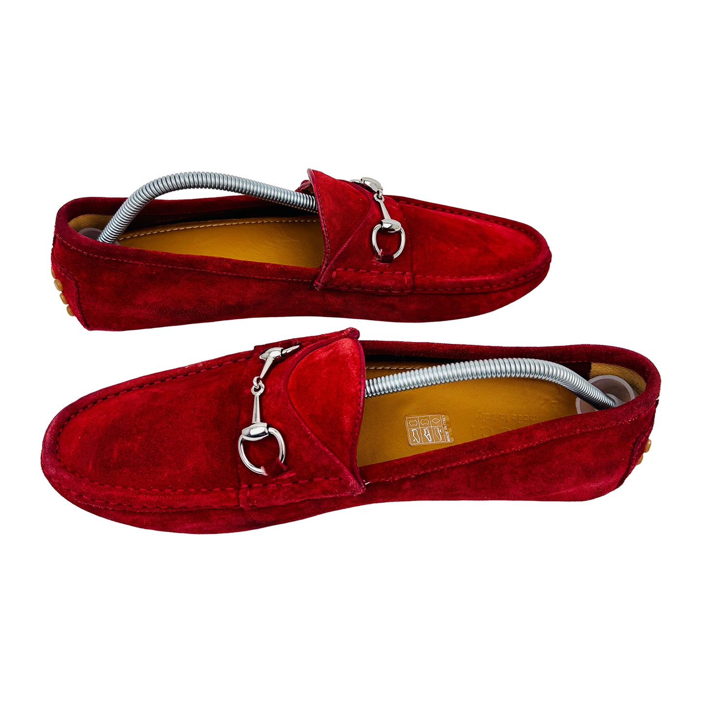 Gucci Horsebit Driving Red Loafer Shoes (Size 44.5/45) - 236936