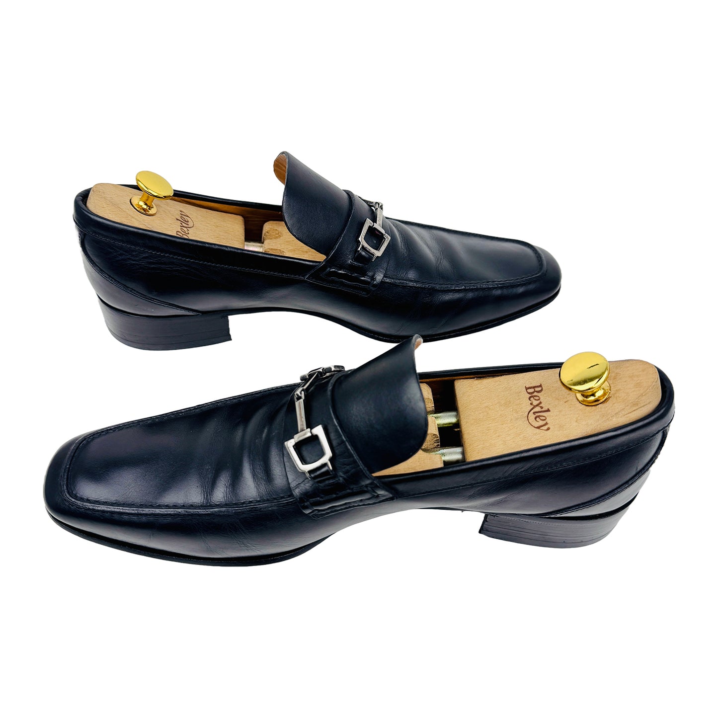 Gucci Horsebit GG Black Loafers (Size 44.5) - 256345