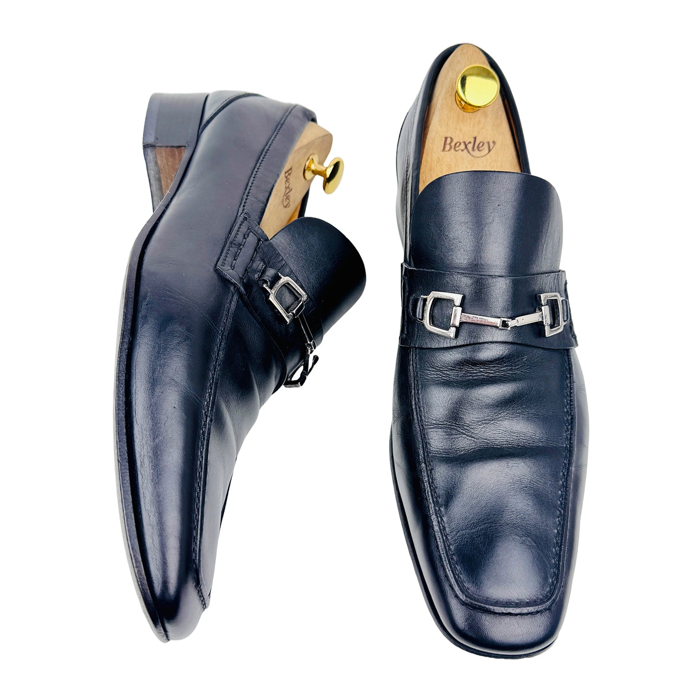 Gucci Horsebit GG Black Loafers (Size 44.5) - 256345