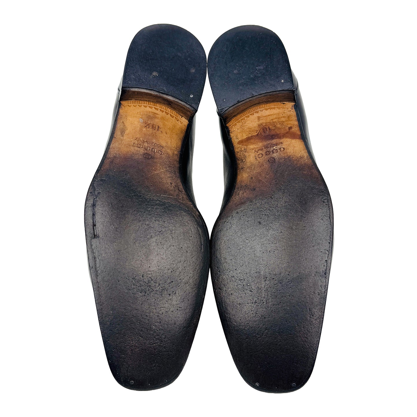 Gucci Horsebit GG Black Loafers (Size 44.5) - 256345