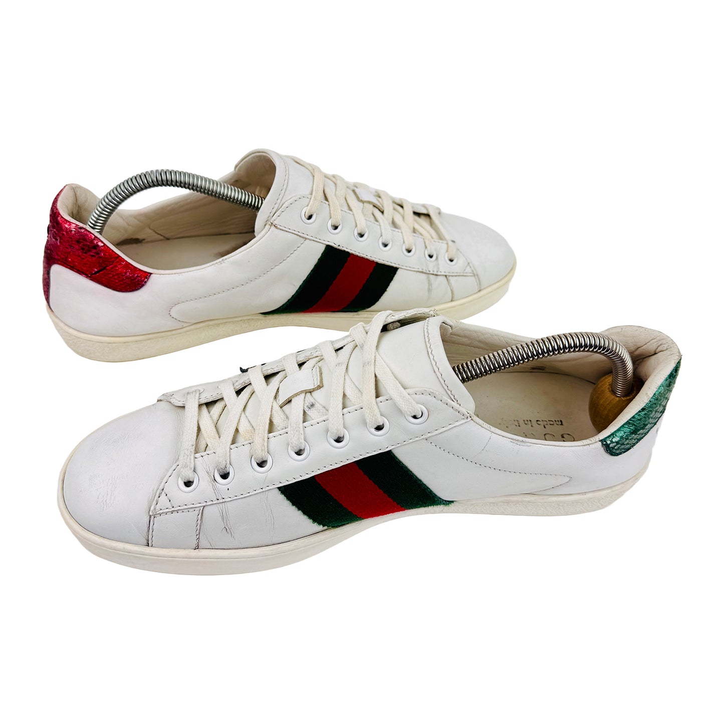 Gucci Men's Ace Embroidered Snake Shoes (Size 43/43.5) - 456230