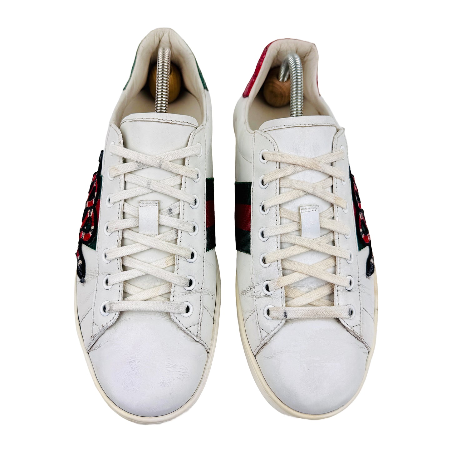 Gucci Men's Ace Embroidered Snake Shoes (Size 43/43.5) - 456230