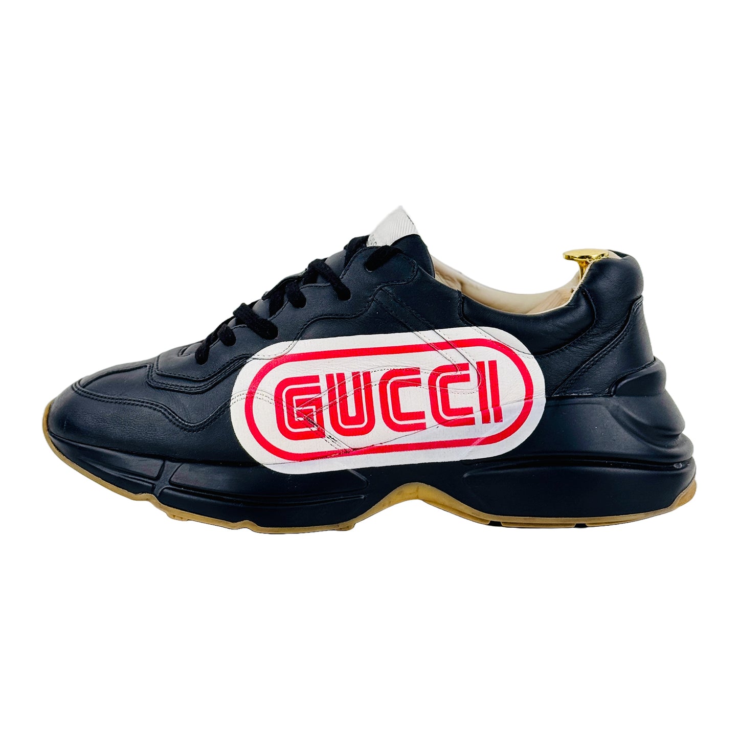 Gucci Men's Rhyton Sega Black Sneaker Shoes (Size 42) - 523609 DRW00