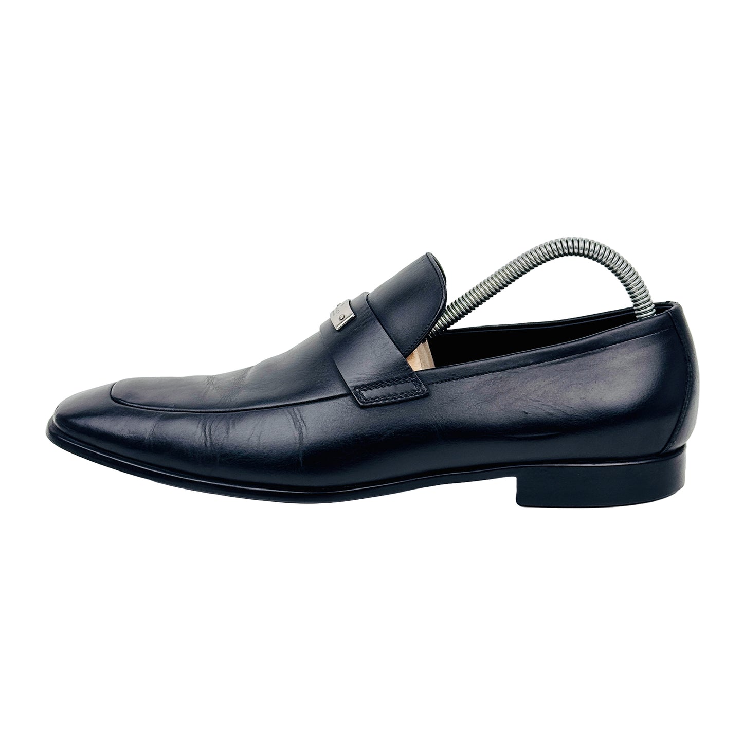 Gucci Metal Logo Detail Black Loafers (Size 42/42.5) - 253304