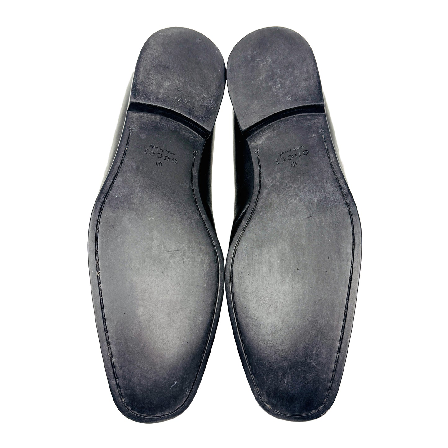 Gucci Metal Logo Detail Black Loafers (Size 42/42.5) - 253304