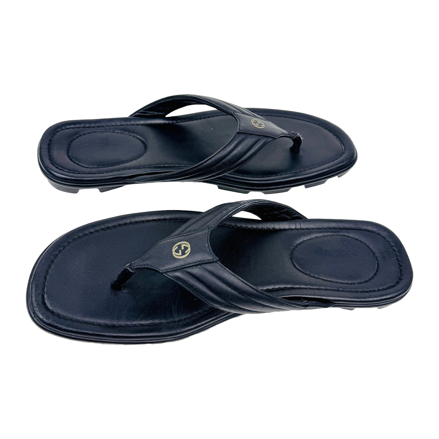 Gucci Rei Calf Black Slippers (Size 46)
