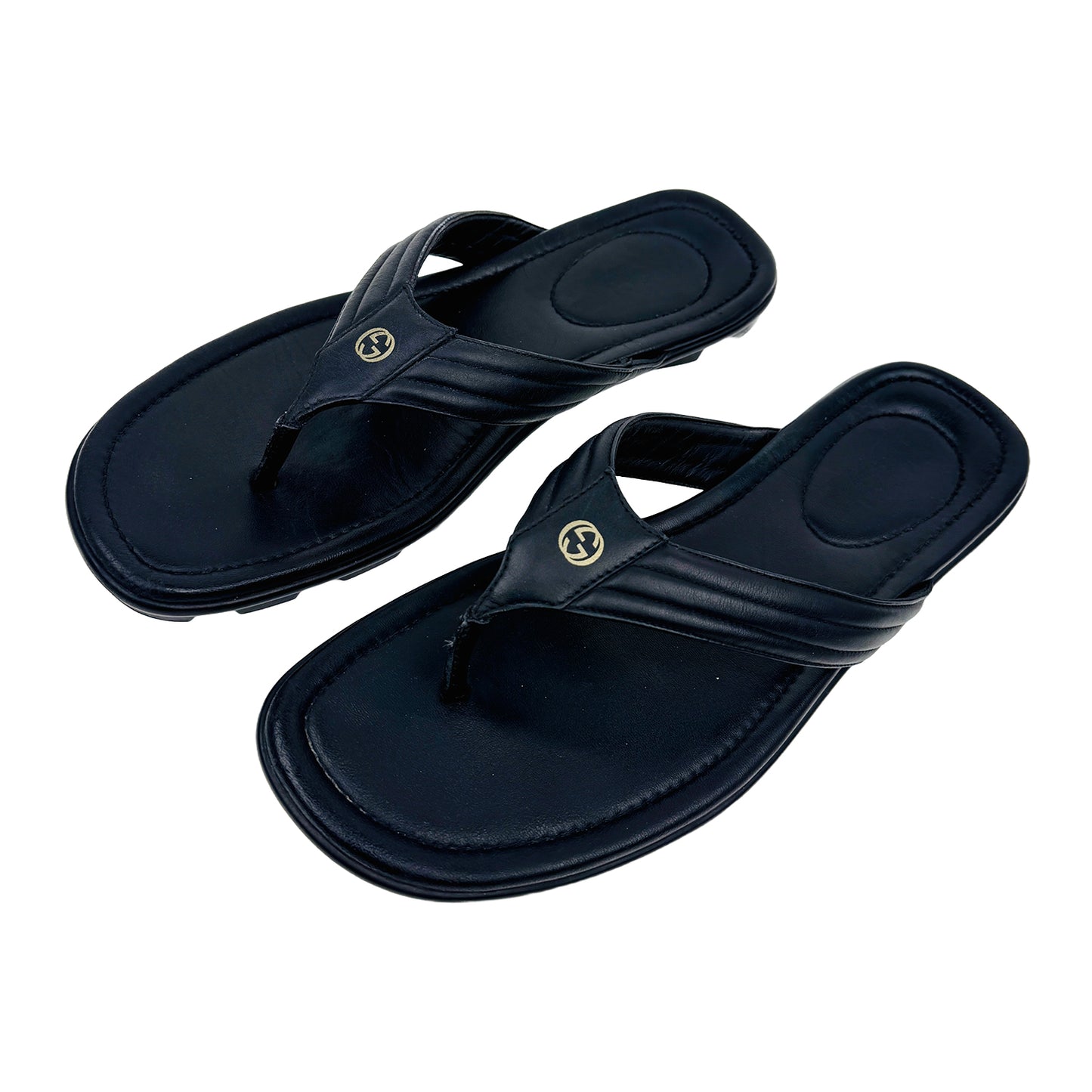 Gucci Rei Calf Black Slippers (Size 46)