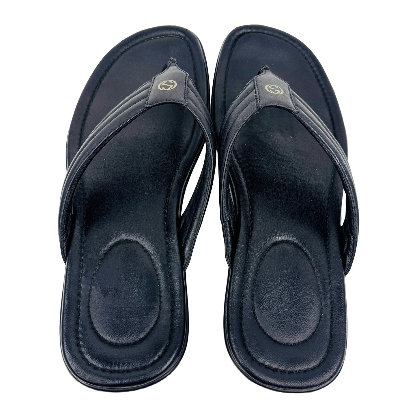 Gucci Rei Calf Black Slippers (Size 46)