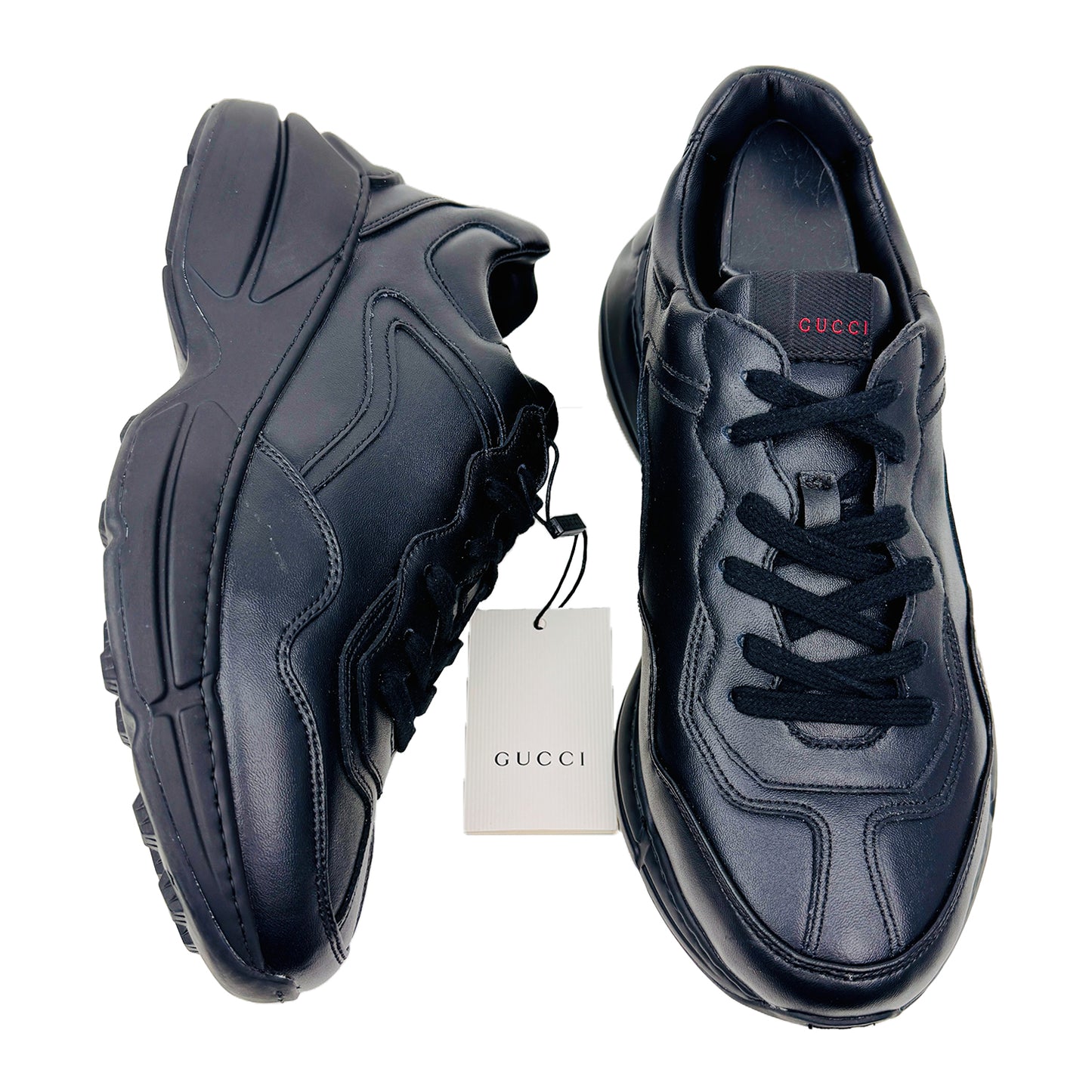 Gucci Rhyton Black Sneaker Shoes (Size 42.5)