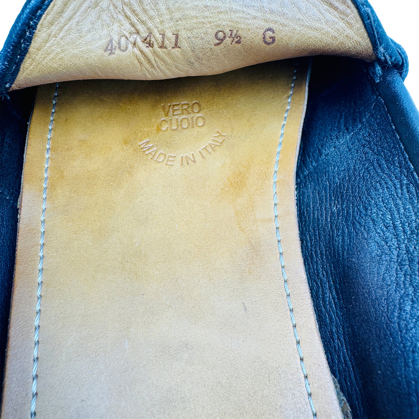 Gucci Web Brown Leather Loafer Shoes (Size 43.5/44) - 407411 G