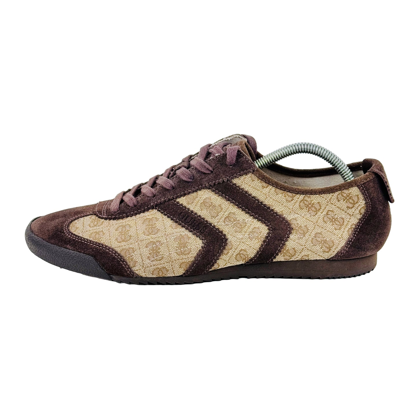 Guess Men's Logo Brown Leather Shoes (Size 43/43.5)