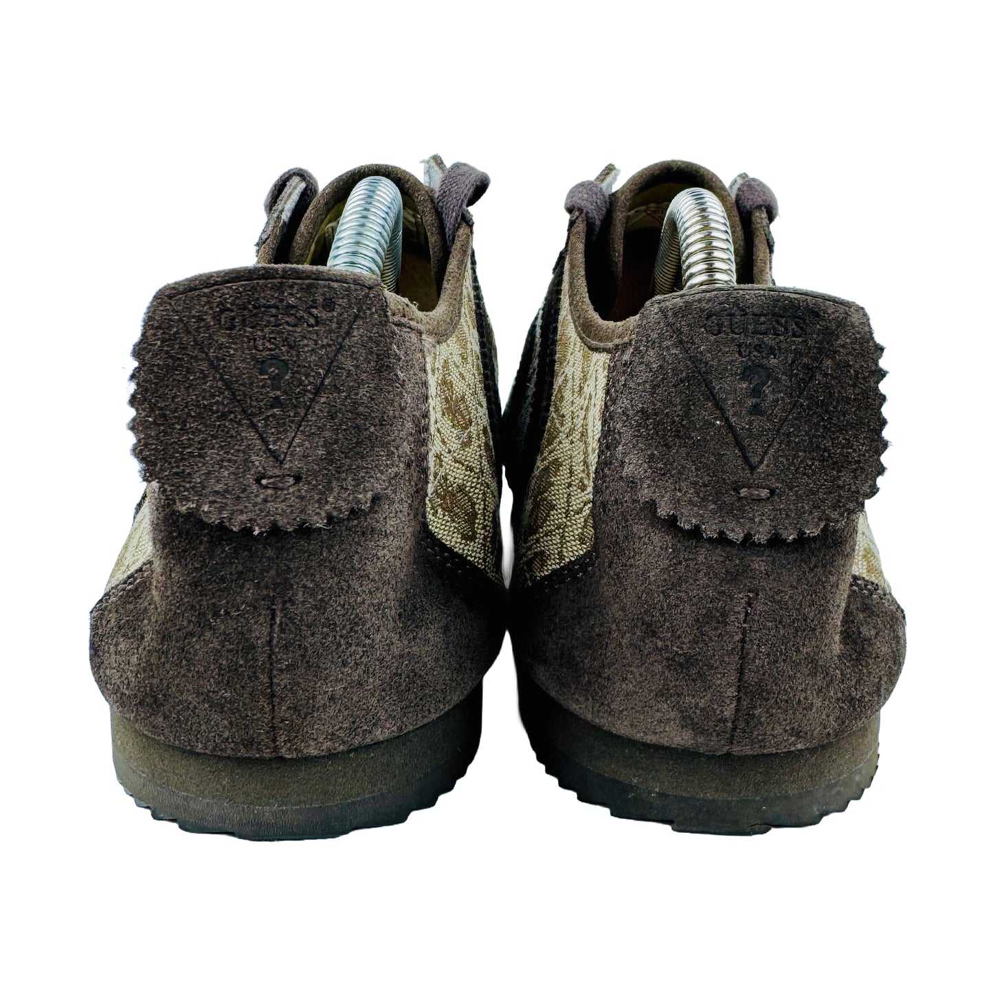 Guess Men's Logo Brown Leather Shoes (Size 43/43.5)