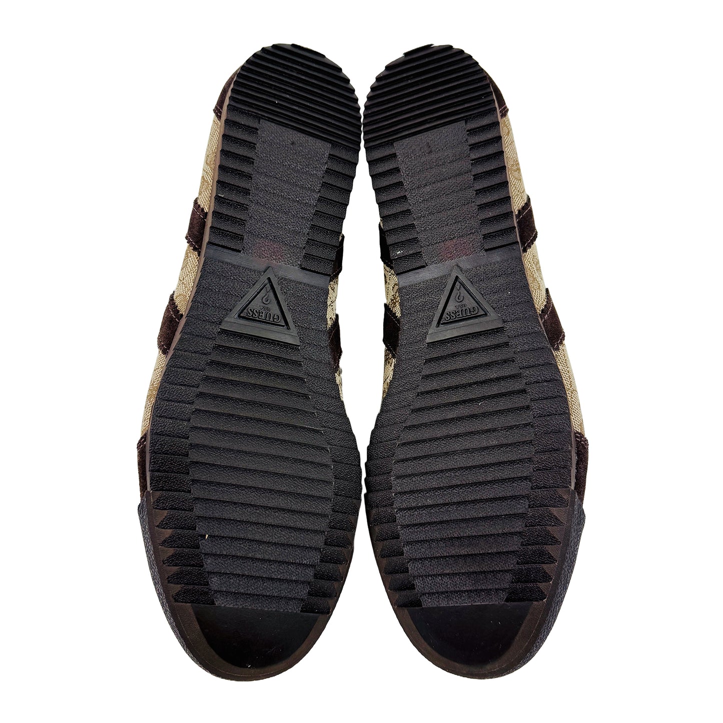 Guess Men's Logo Brown Leather Shoes (Size 43/43.5)