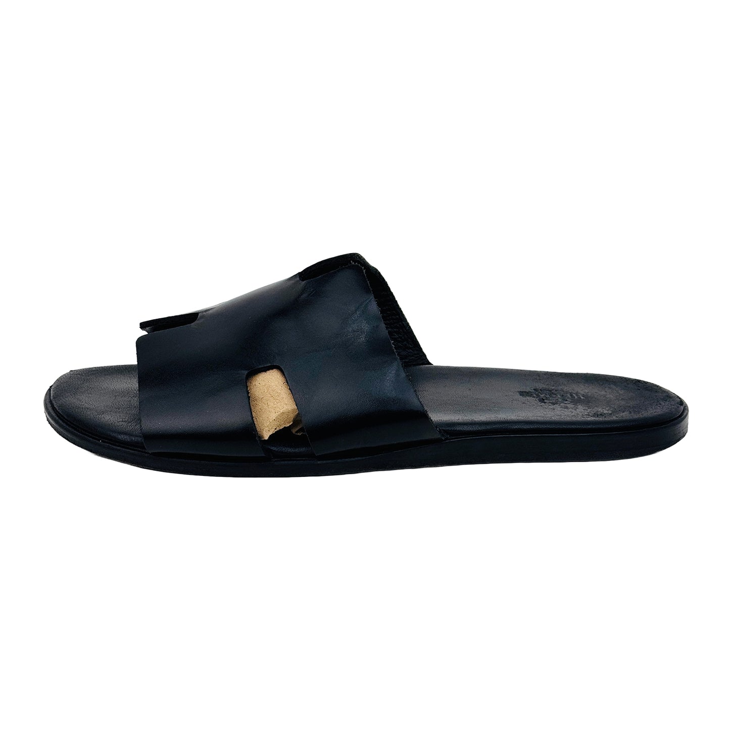 Hermes Izmir Black Sandal Slippers (Size 43/43.5)