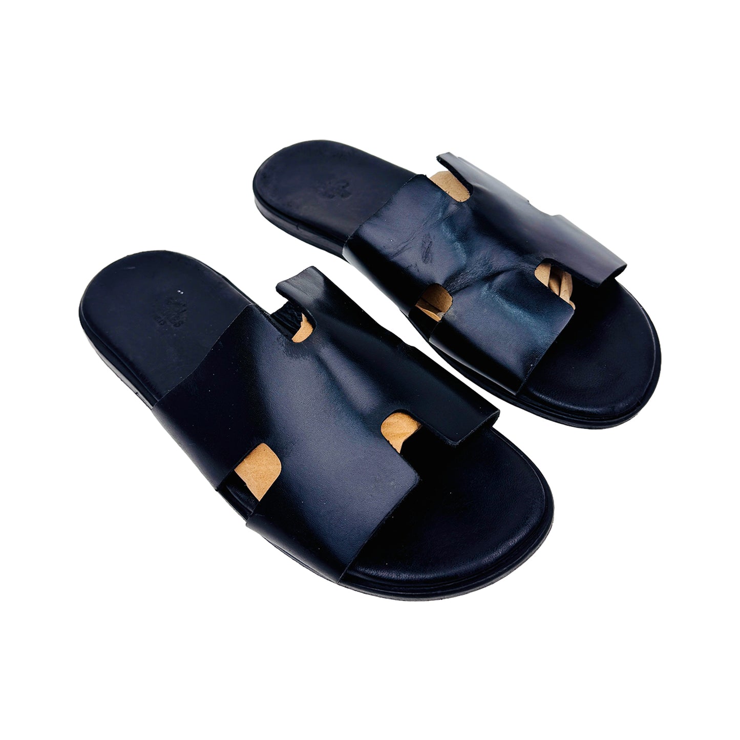 Hermes Izmir Black Sandal Slippers (Size 43/43.5)