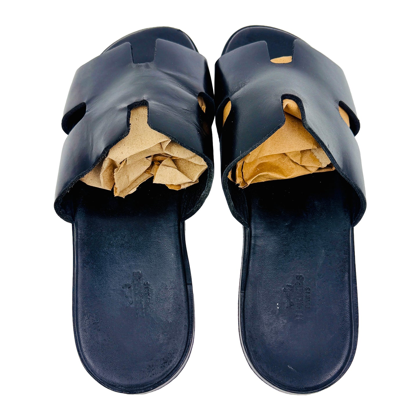 Hermes Izmir Black Sandal Slippers (Size 43/43.5)