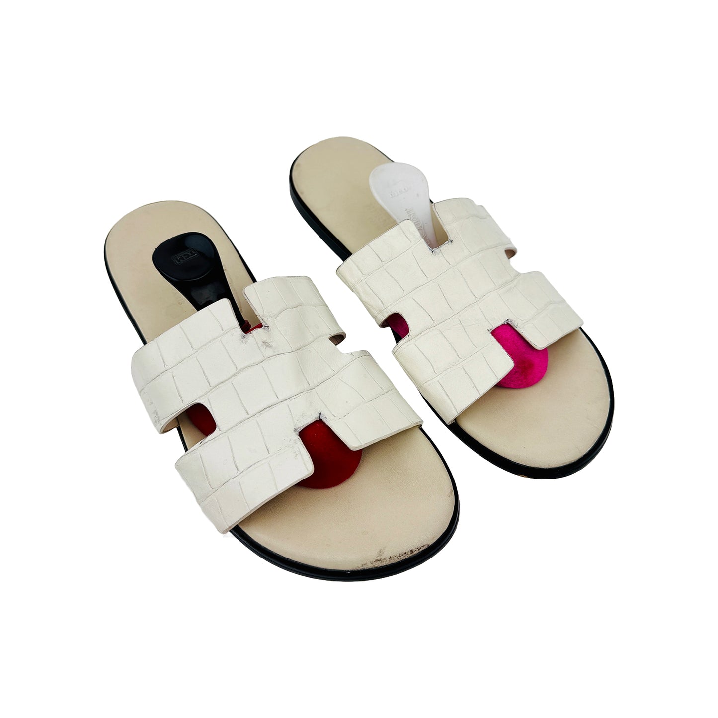 Hermes Izmir White Sandal Slippers (Shoes 42.5/43)