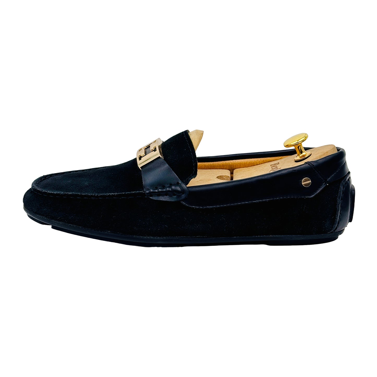 Hermes Men's Black Suede Loafers (Size 42.5/43)