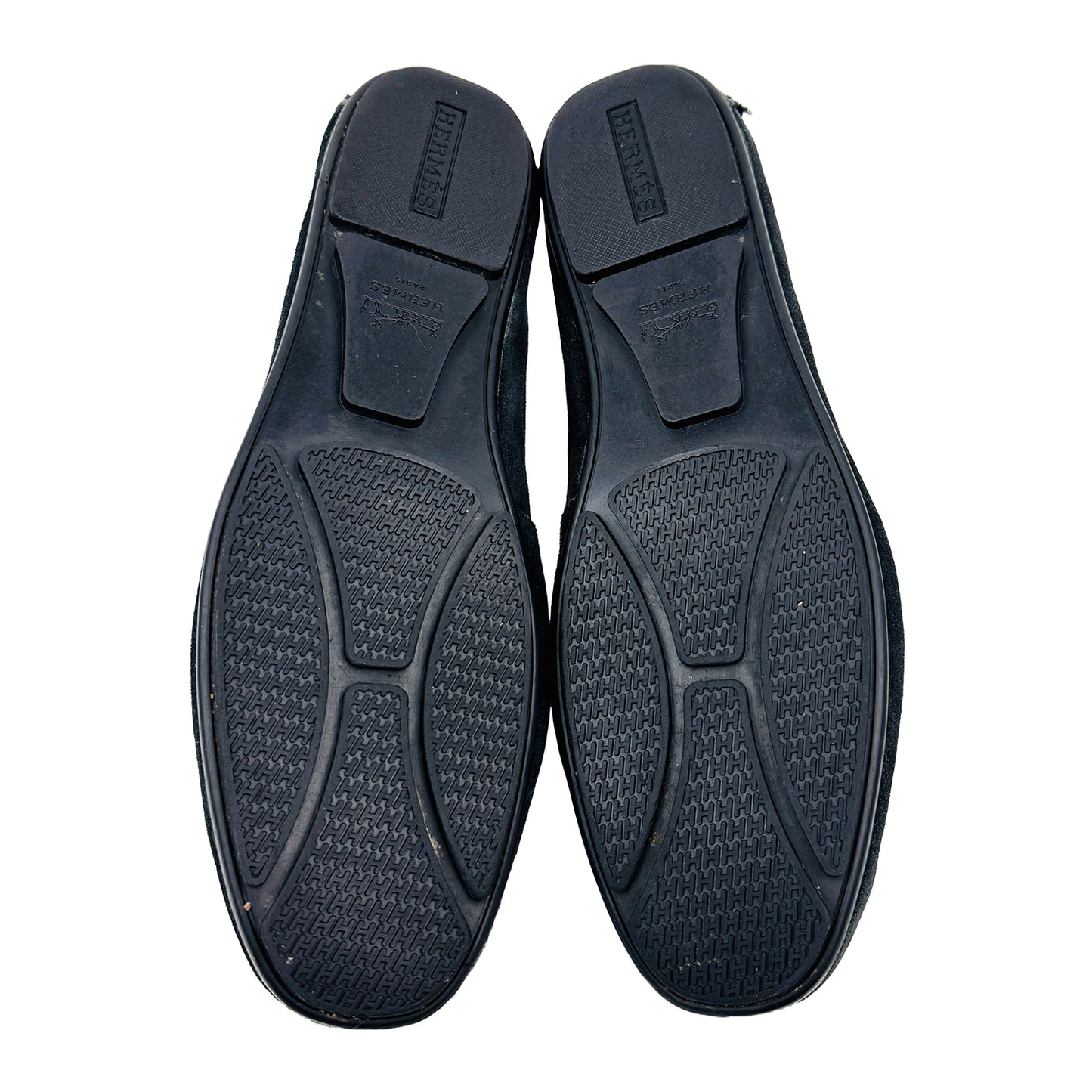Hermes Men's Black Suede Loafers (Size 42.5/43)