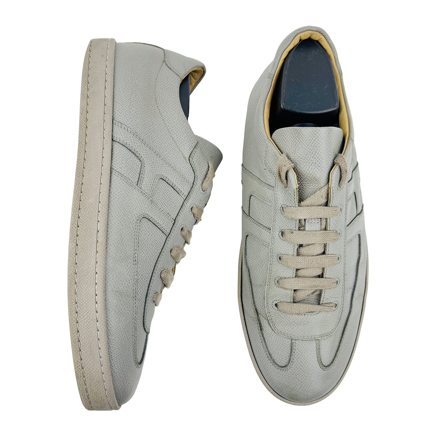 Hermes Men's Quicker Gray Sneaker Shoes (Size 42/42.5)