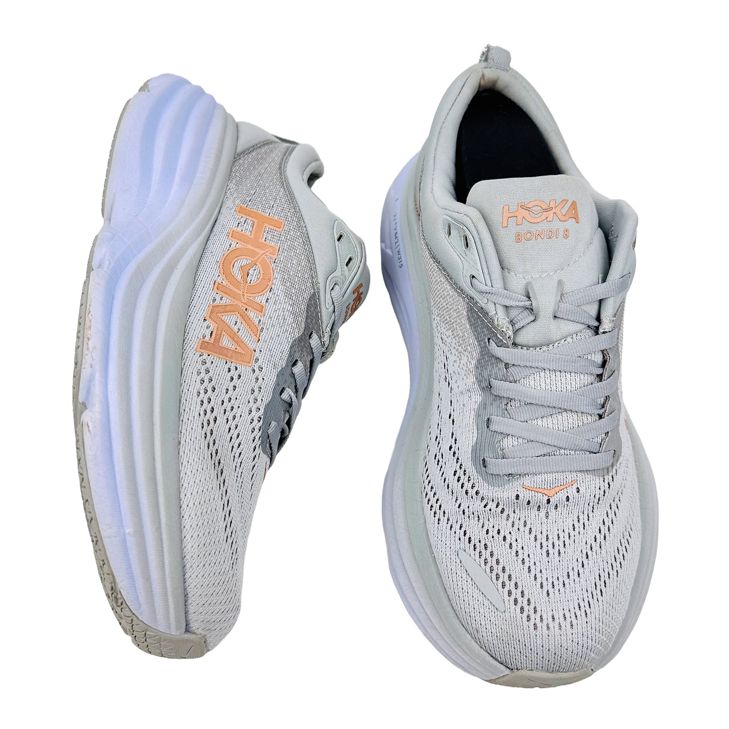 Hoka Bondi 8 Mist Lunar Rock Shoes (Size 40) - 1127952 HMLR