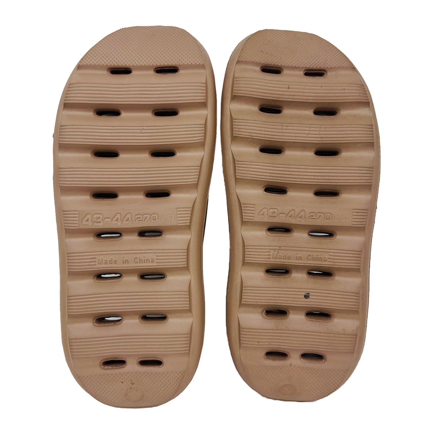 Imported Women's Beige Casual Slides (Size 36/37)