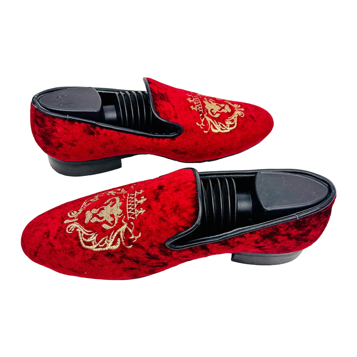 London Edge Velvet Embroidered Loafer Shoes (Size 40.5/41)