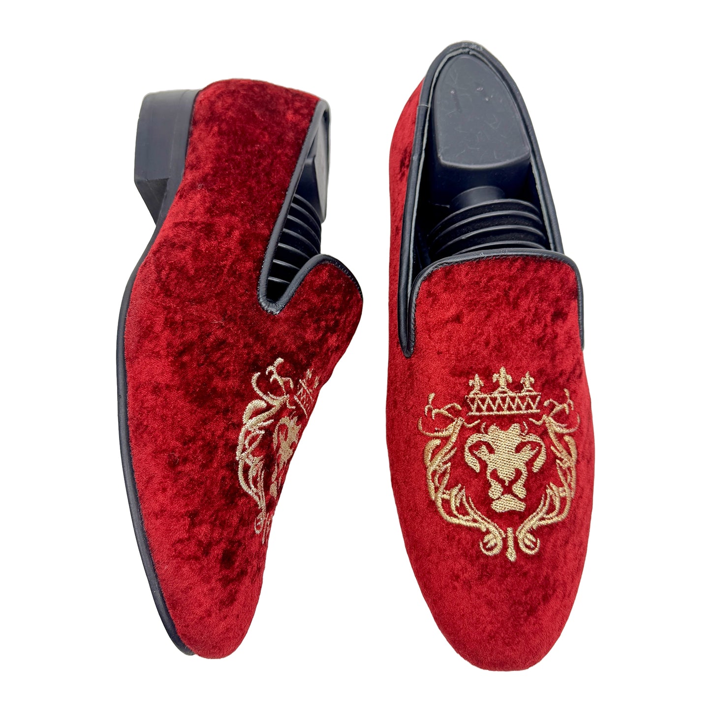 London Edge Velvet Embroidered Loafer Shoes (Size 40.5/41)