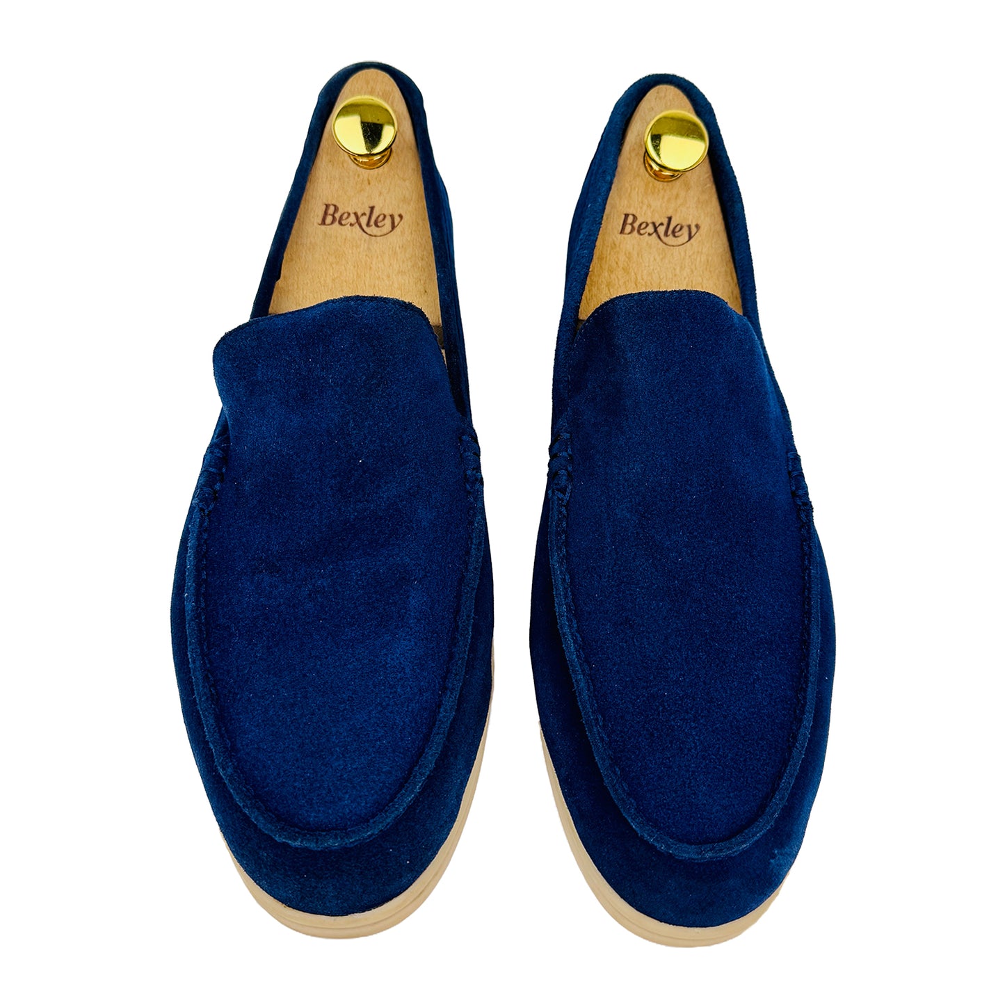 Loro Piana Summer Walk Blue Loafers (Size 43.5/44)