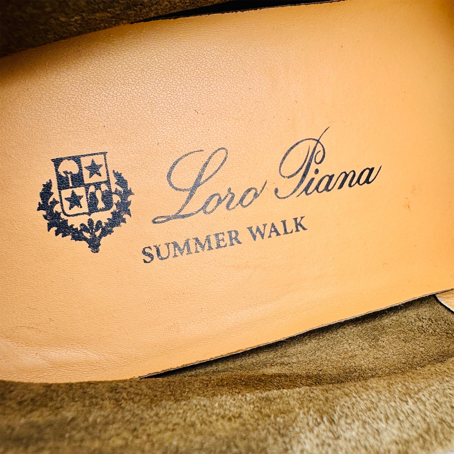 Loro Piana Summer Walk Khaki Loafer Shoes (Size 40/41) - H 18068