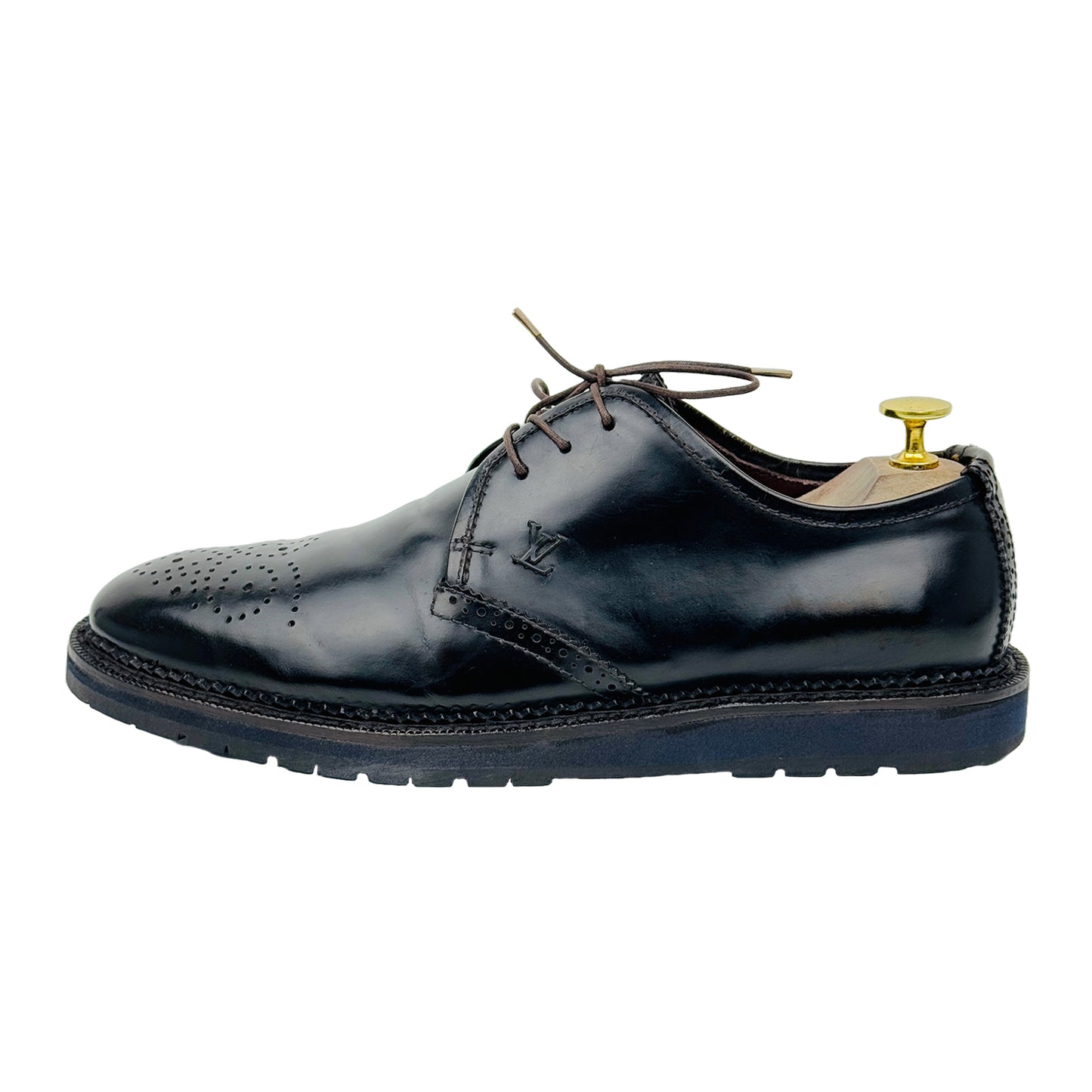 Louis Vuitton Brown Brogue Lace Up Derby Shoes (Size 42.5/43)