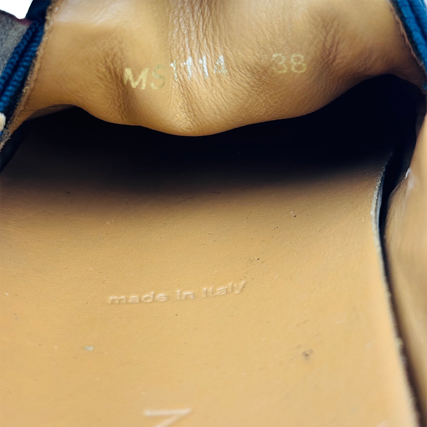 Louis Vuitton Frontrow Monogram Denim Shoes (Size 38/38.5) - MS1114