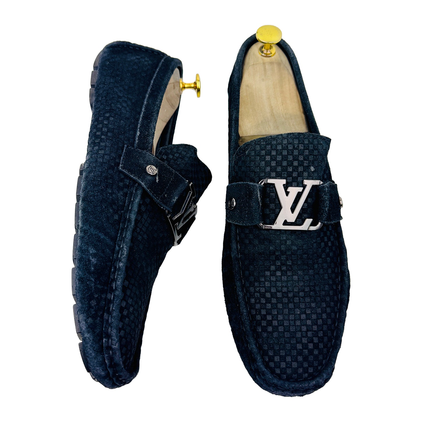 Louis Vuitton Monte Carlo Suede Black Loafer Shoes (Size 42.5/43)