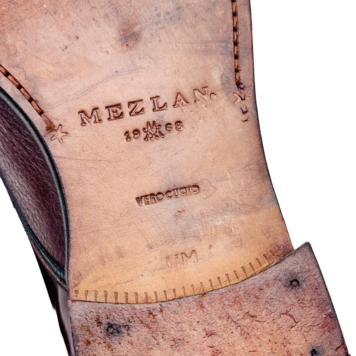 Mezlan Men's Cap Toe Burgundy Loafer Shoes (Size 44/44.5)