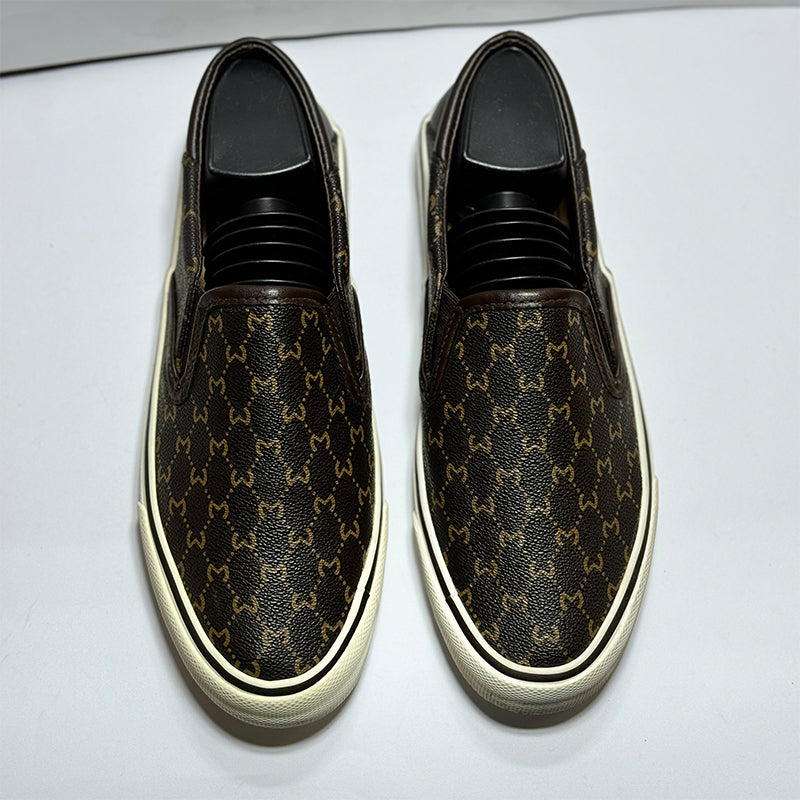 Milano Leather Slip-on Shoes in Black Color